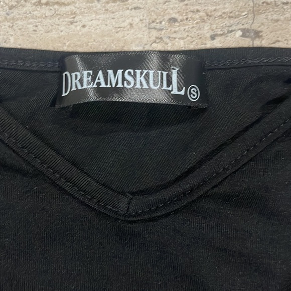 💕2/25 Dreamskull Short Cami Romper Spaghetti Strap Adjustable Drawstring Sz S - Picture 5 of 6